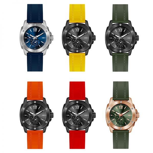 Men watch silicone strap sport casual man watch business simple classic quartz luxurious complicated elegant creative