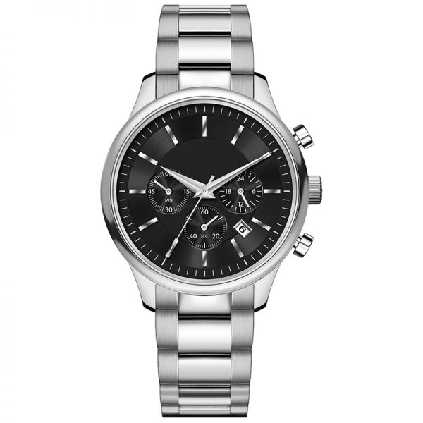 Men watch three eyes chronograph quartz Man watch small three needles calendar Men wristwatch stainless steel 24 hours
