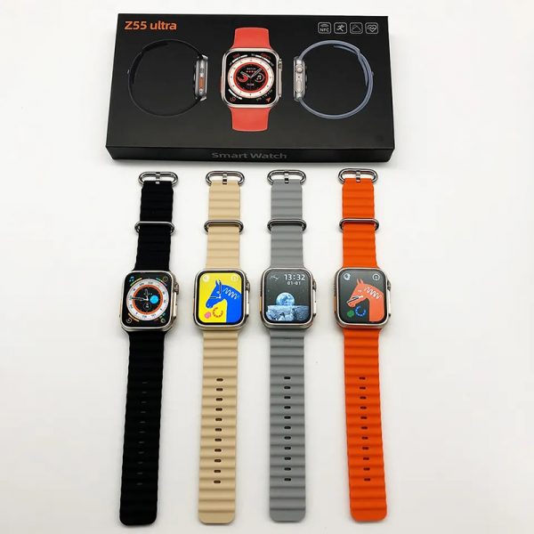 Z55 Ultra smart watch 2.05 inch bluetooth BT IP68 waterproof China smart watch android Rotated dual buttons silicone