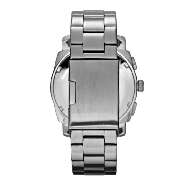 Men watch stainless steel chronograph small Man watch solid steel strap calendar Men wristwatch classic black silver - Image 2