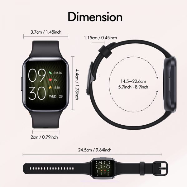 Q23 smart watch 1.69 inch heart rate blood oxygen Bluetooth BT silicone band Color screen 2023 new sport smart watch - Image 2