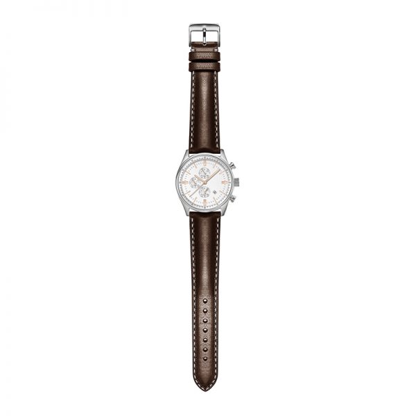 Men watches three eyes calendar quartz Man watch chronograph classic genuine leather Men wristwatch business high quality - Image 3