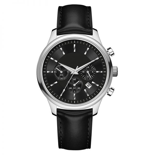 Men watch three eyes chronograph quartz Man watch small three needles calendar Men wristwatch stainless steel 24 hours - Image 3