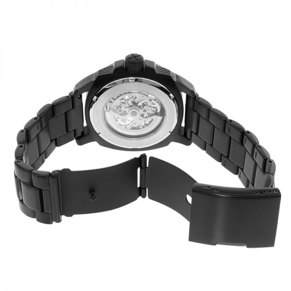 OEM automatic men watch hollow out round Custom mechanical man watch luxury All stainless steel men wristwatch sport clear - Image 3