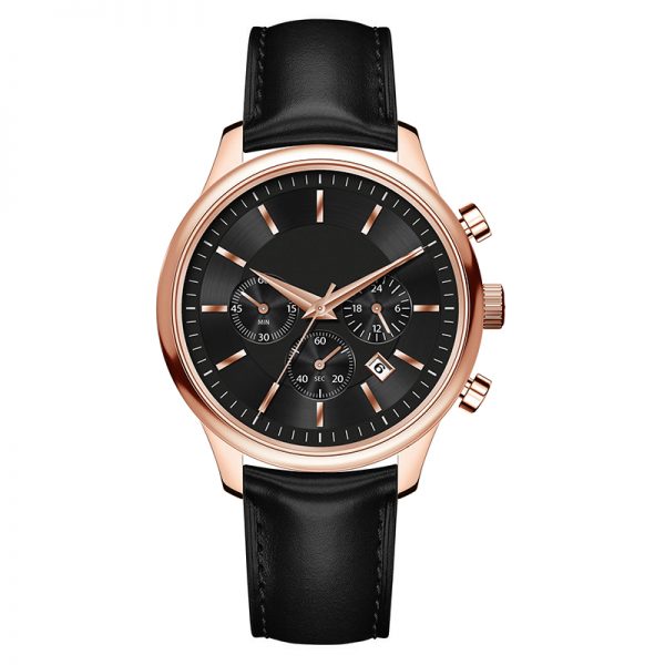 Men watch three eyes chronograph quartz Man watch small three needles calendar Men wristwatch stainless steel 24 hours - Image 4