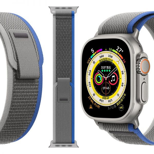Watch band for apple watch 40 41 44 45mm Nylon watch strap sport for apple ultra 49mm New series 8 7 6 nylon woven fabric - Image 4