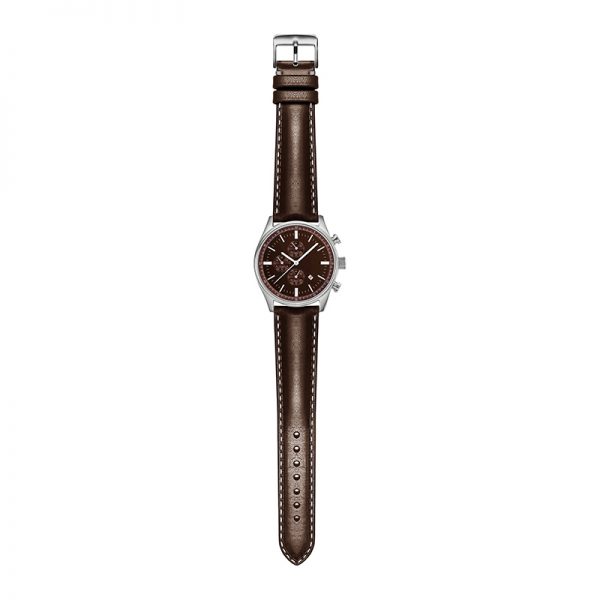 Men watches three eyes calendar quartz Man watch chronograph classic genuine leather Men wristwatch business high quality - Image 5