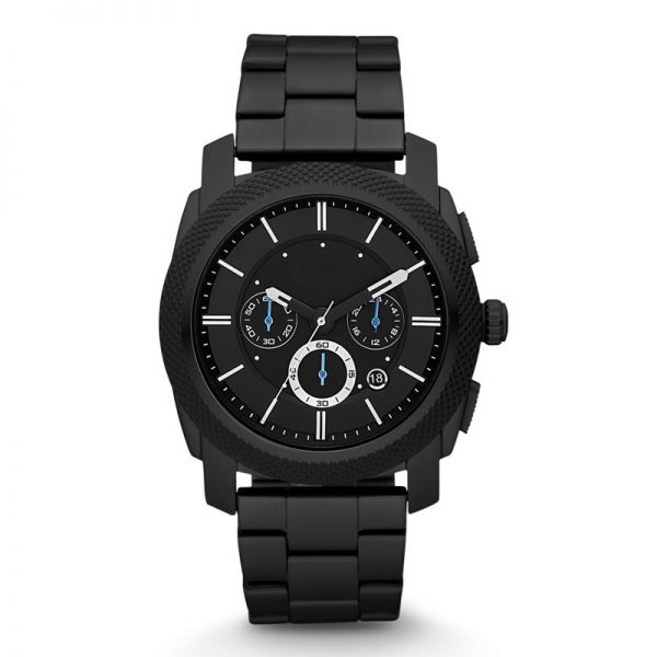 Men watch stainless steel chronograph small Man watch solid steel strap calendar Men wristwatch classic black silver - Image 5