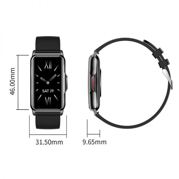 Smart bracelet H80 full touch screen 1.47 inch Silicone steel mesh watch band fitness tracker Customized smart bracelet - Image 5
