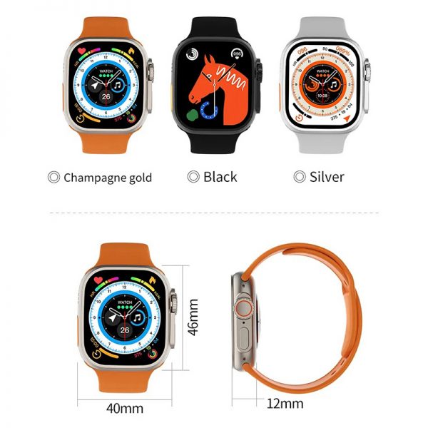 S8 Ultra 1.95 inch smart watch heart rate camera Best smart watch made in China stopwatch bluetooth Blood oxygen sleep - Image 5