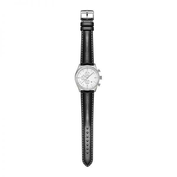 Men watches three eyes calendar quartz Man watch chronograph classic genuine leather Men wristwatch business high quality - Image 6