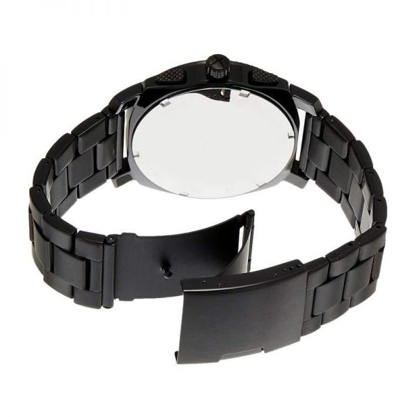Men watch stainless steel chronograph small Man watch solid steel strap calendar Men wristwatch classic black silver - Image 6