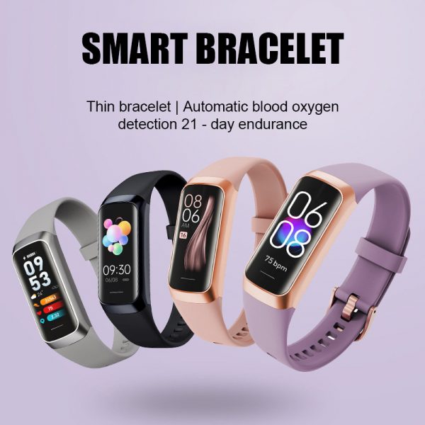 Smart bracelet C60 latest 2024 thin wristband Alarm clock bluetooth smart bracelet OEM Heart rate blood oxygen - Image 7
