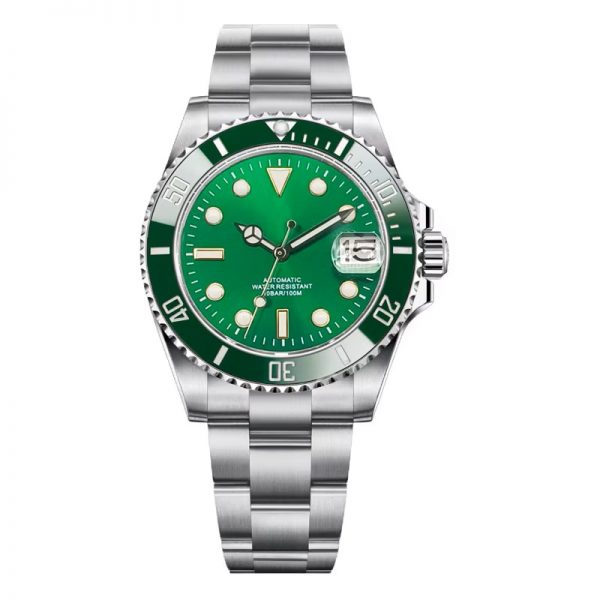 Automatic watch luxury high standard mechanical wristwatch with calendar green blue black gold color clean watch factory