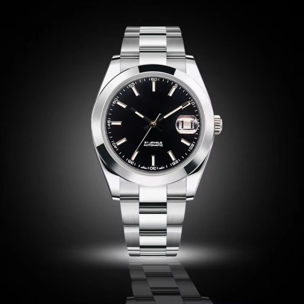 Mechanical watch Japan movement Automatic wristwatch steel watch band cyclops design waterproof sport