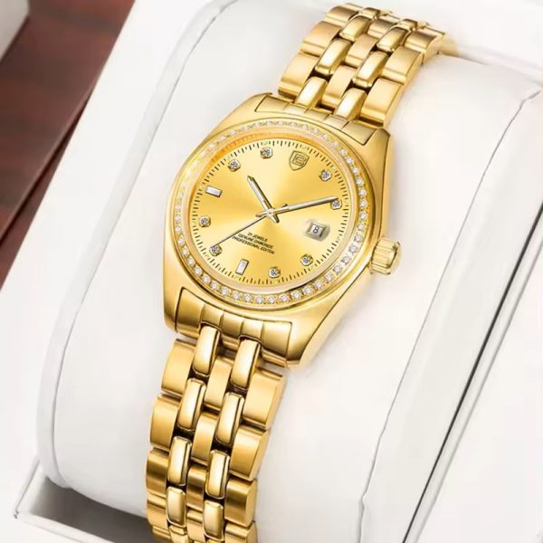 Classic man watch automatic factory wholesale all stainless steel golden mechanical watch luxury fashion wristwatch - Image 3