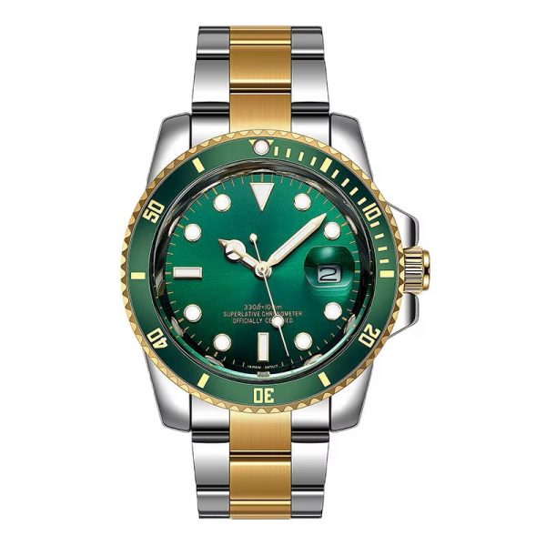 Automatic watch luxury high standard mechanical wristwatch with calendar green blue black gold color clean watch factory - Image 4
