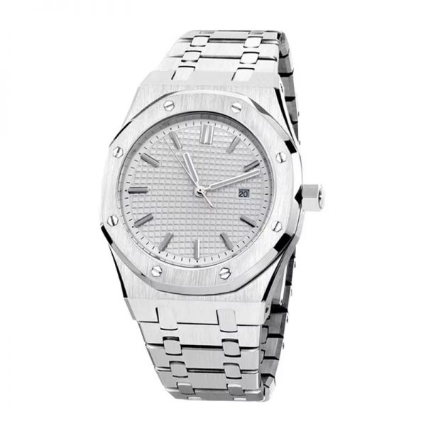 Custom logo man watch automatic all stainless steel wristwatch luxury business slim simple mechanical watch for man - Image 4