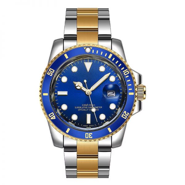 Automatic watch luxury high standard mechanical wristwatch with calendar green blue black gold color clean watch factory - Image 5