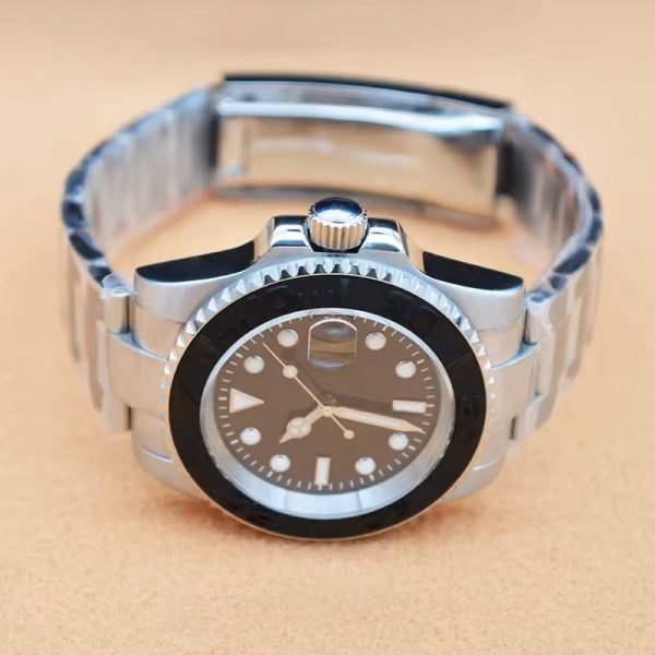 OEM automatic watch all stainless steel men wristwatch waterproof cyclops calendar handsome rotated ring watch - Image 5