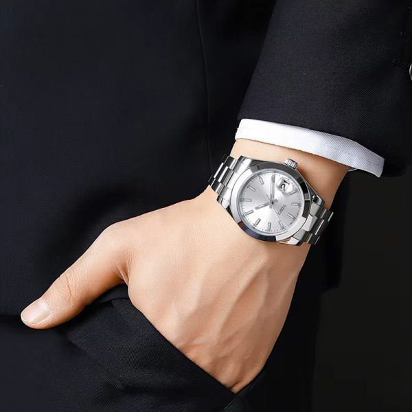 Mechanical watch Japan movement Automatic wristwatch steel watch band cyclops design waterproof sport - Image 6
