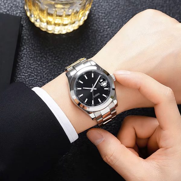 Mechanical watch Japan movement Automatic wristwatch steel watch band cyclops design waterproof sport - Image 7