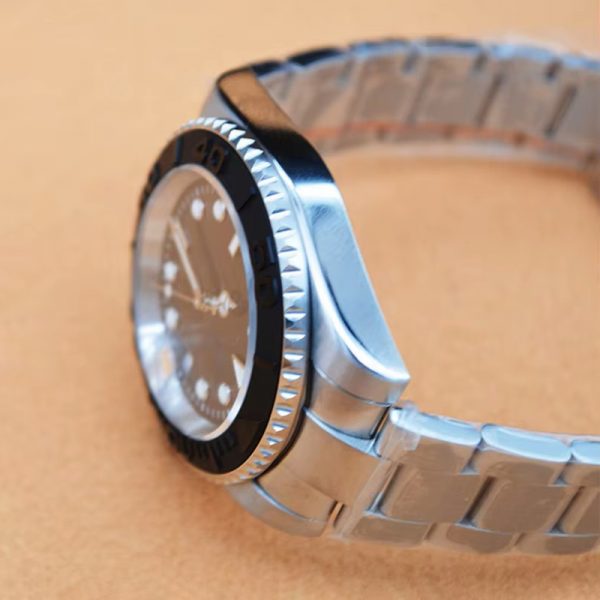 OEM automatic watch all stainless steel men wristwatch waterproof cyclops calendar handsome rotated ring watch - Image 8
