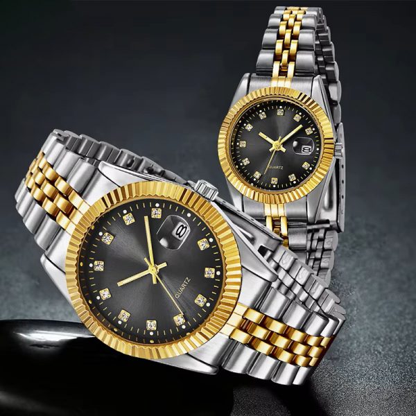 Couple watches stainless steel lover watches a pair men women wristwatches quartz gift watches gril boy lady young