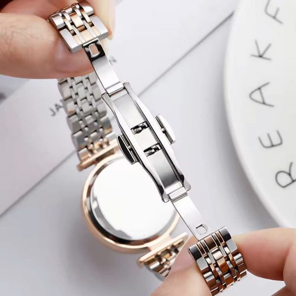 New fashion woman wristwatch quartz waterproof lady watch girl watch gift watch rose gold all stainless steel watch - Image 7