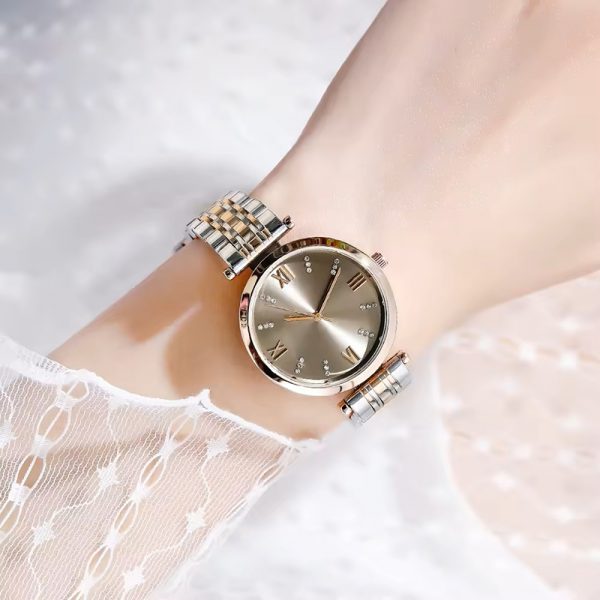 New fashion woman wristwatch quartz waterproof lady watch girl watch gift watch rose gold all stainless steel watch - Image 8
