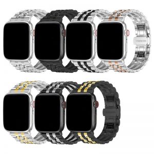 Watch band stainless steel for Apple Watch Series 9 8 7 41mm 45mm wristwatch strap bracelet for iwatch Series 8