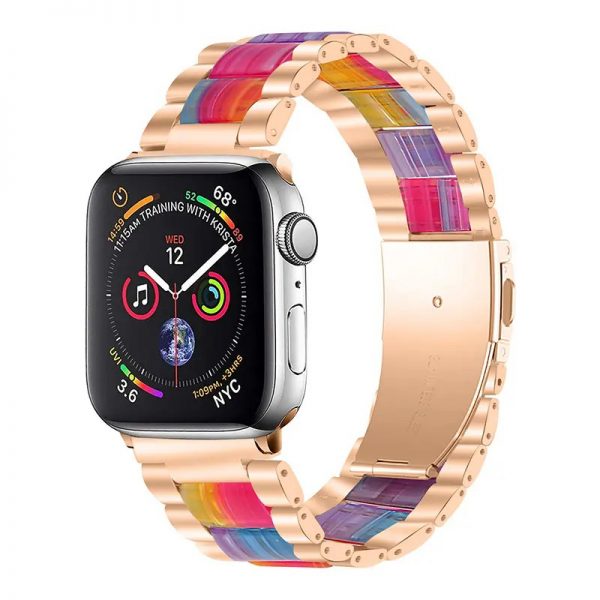 Watch band factory for Apple Watch 38 40 41 42 44 45mm ceramic wristwatch strap less weight watch band resin - Image 2