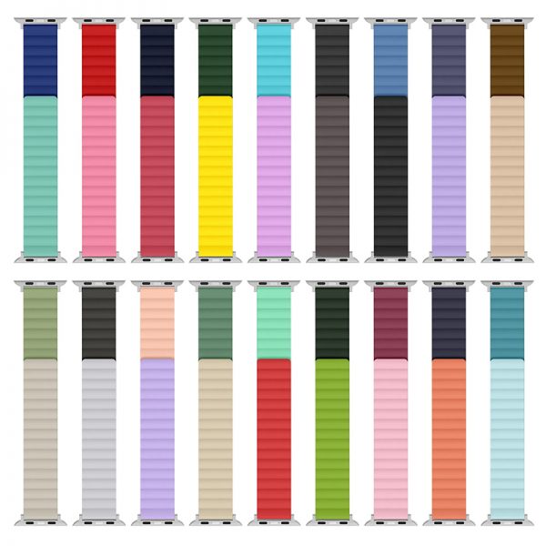 Reversible Watch Band for Apple Watch Series 7 6 5 SE Invertible Magnetic Silicone Watch Strap Chinese Factory - Image 3
