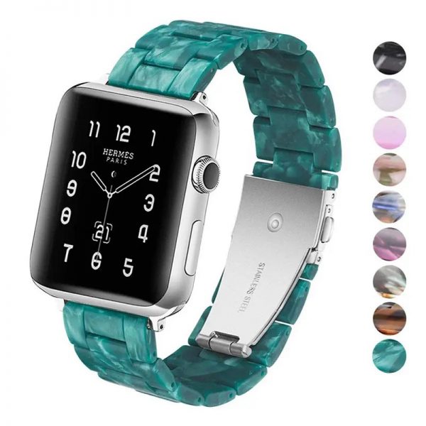 Watch band factory for Apple Watch 38 40 41 42 44 45mm ceramic wristwatch strap less weight watch band resin - Image 4