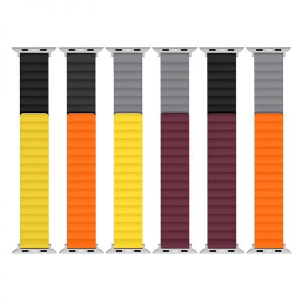 Reversible Watch Band for Apple Watch Series 7 6 5 SE Invertible Magnetic Silicone Watch Strap Chinese Factory - Image 5