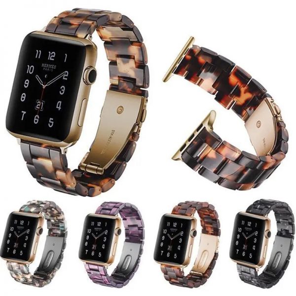 Watch band factory for Apple Watch 38 40 41 42 44 45mm ceramic wristwatch strap less weight watch band resin - Image 5