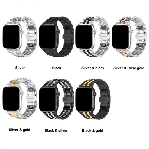 Watch band stainless steel for Apple Watch Series 9 8 7 41mm 45mm wristwatch strap bracelet for iwatch Series 8 - Image 6