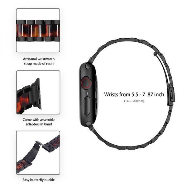 Watch band factory for Apple Watch 38 40 41 42 44 45mm ceramic wristwatch strap less weight watch band resin - Image 6