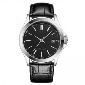 High end wristwatch new casual simple watches with calendar genuine leather watch band Chinese factory direct selling