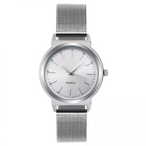 Steel mesh strap woman watch diamond quartz round simple casual young girl lady wristwatch custom watch china maker