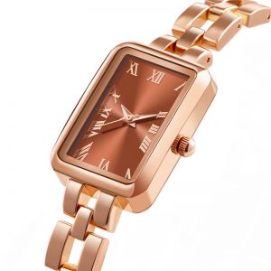 Rectangular woman watch stainless steel simple waterproof quartz girl lady watch wholesale chinese watch manufacturer