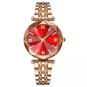 Stylish new fashion woman watch quartz steel watch waterproof diamond crystal round small girl lady watch china factory