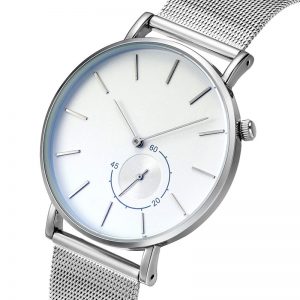 Man watch slim thin simple business steel mesh strap custom logo watch manufacturer factory in china guangzhou zhanxi
