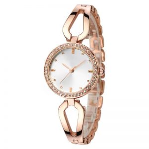Woman watch bracelet hand chain rose gold silver small round stainless steel watch band cute casual girl lady wristwatch
